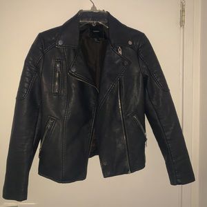 Vegan Leather Motto Jacket